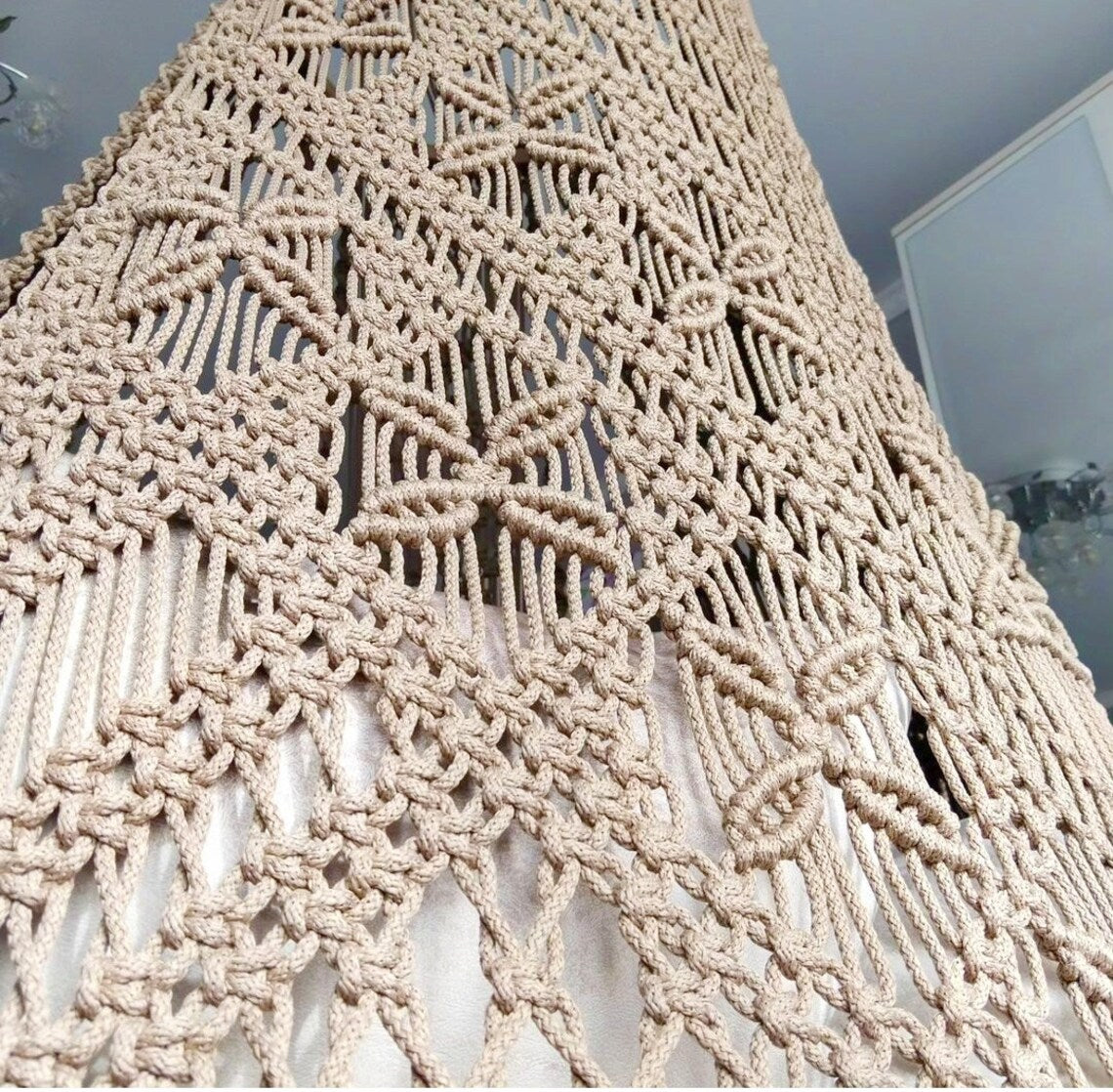 Brown Double Seater Macrame Swing 50 inches - Leechoo